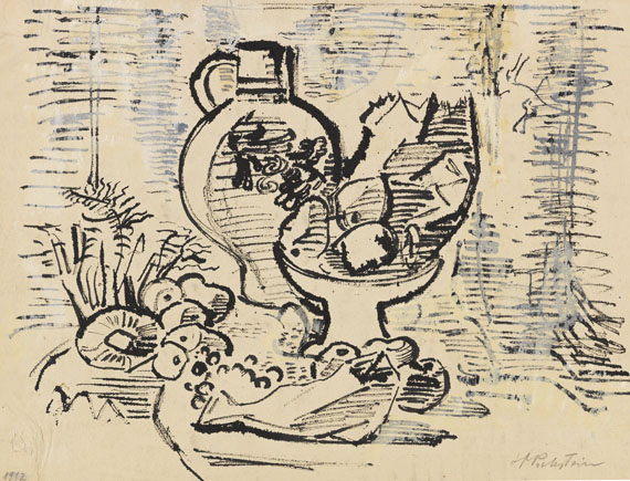 Hermann Max Pechstein - Tuschfederzeichnung