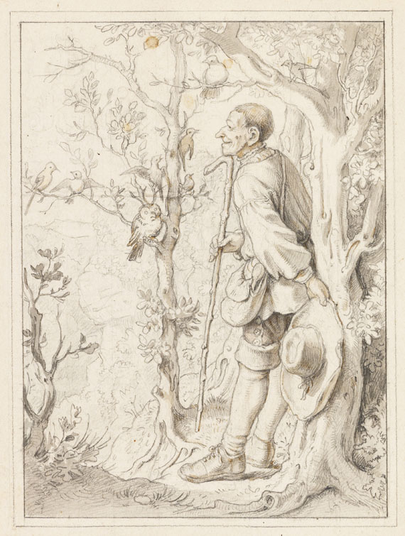 Adrian Ludwig Richter - Bleistiftzeichnung