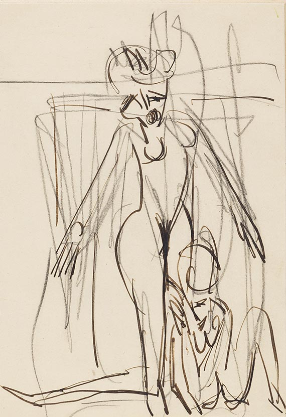 Ernst Ludwig Kirchner - Tuschfederzeichnung