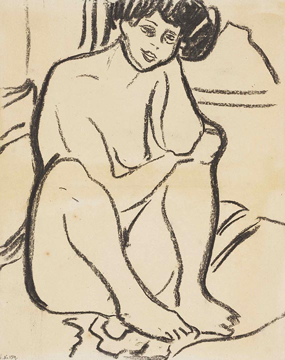 Ernst Ludwig Kirchner - Kohlezeichnung