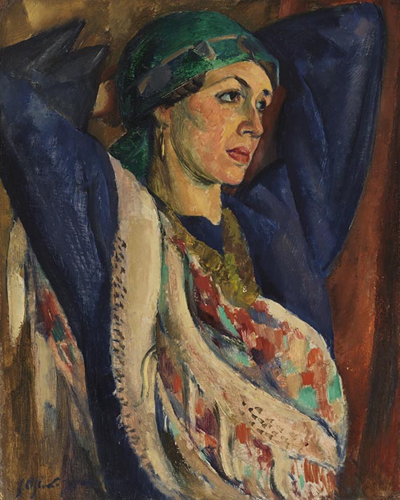 Ahlers-Hestermann, Friedrich - &Ouml;l auf Malpappe