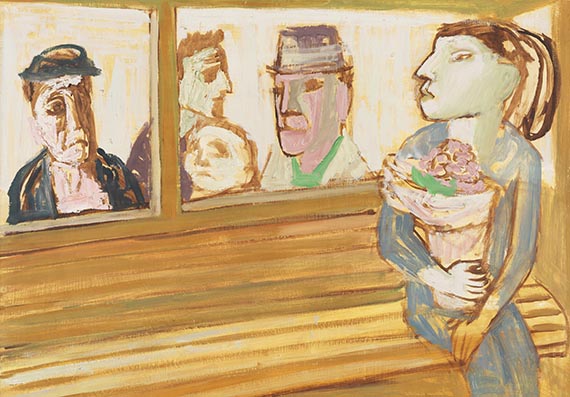 Hubbuch, Karl - &Ouml;l auf Hartfaserplatte