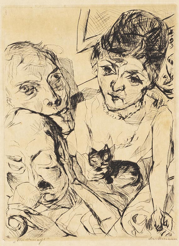 Beckmann, Max - Kaltnadelradierung