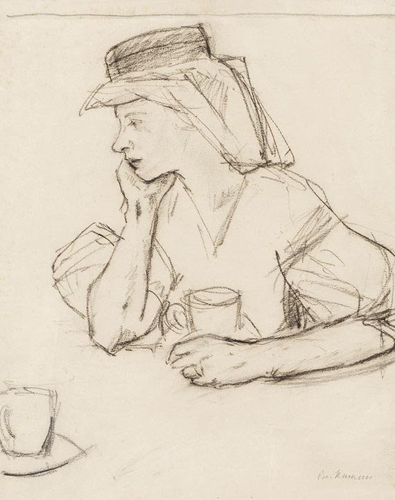 Beckmann, Max - Kreidezeichnung