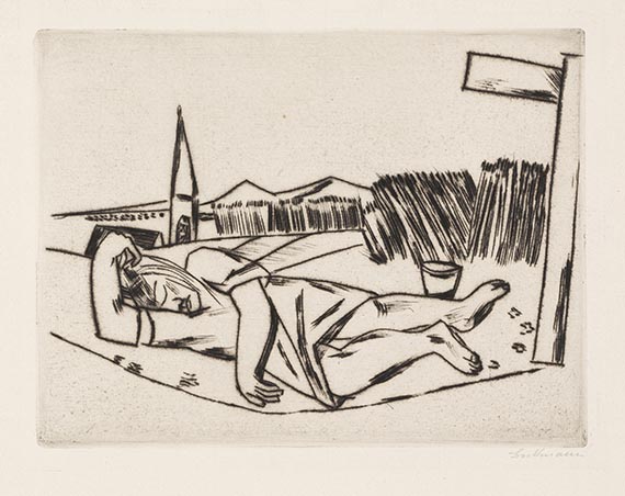 Beckmann, Max - Kaltnadelradierung