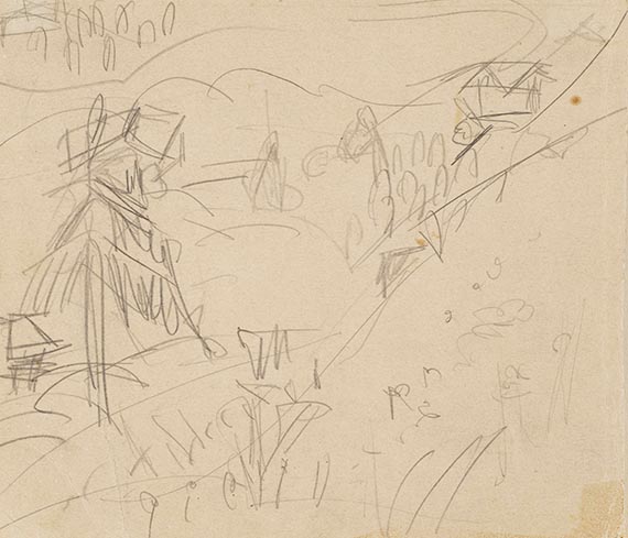 Kirchner, Ernst Ludwig - Bleistiftzeichnung