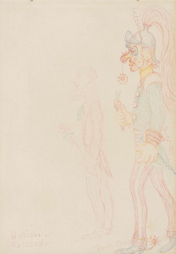 Ensor, James - Buntstiftzeichnung