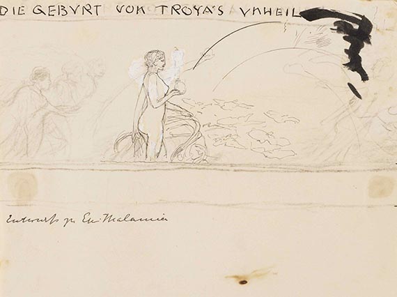 Klinger, Max - Bleistiftzeichnung