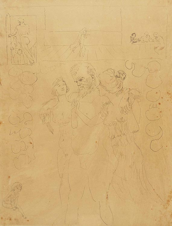 Klinger, Max - Bleistiftzeichnung