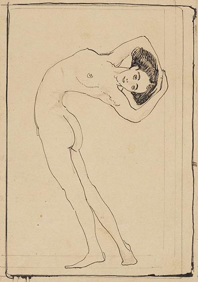 Klinger, Max - Tuschzeichnung