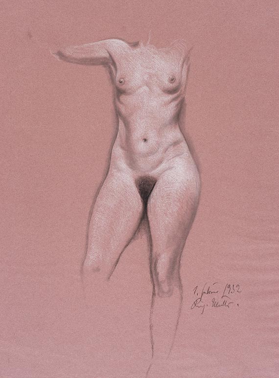 Müller, Richard - Kreidezeichnung