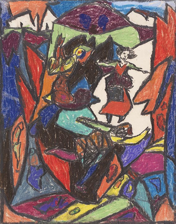 H&ouml;lzel, Adolf - Pastell
