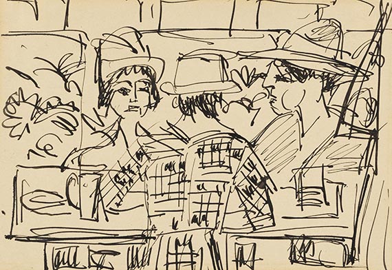 Kirchner, Ernst Ludwig - Tusche
